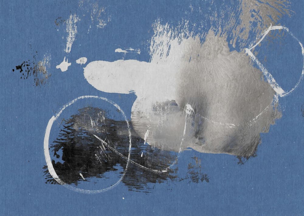 Blue Abstract Silver Flow by Santhosh ch — canvas wall art