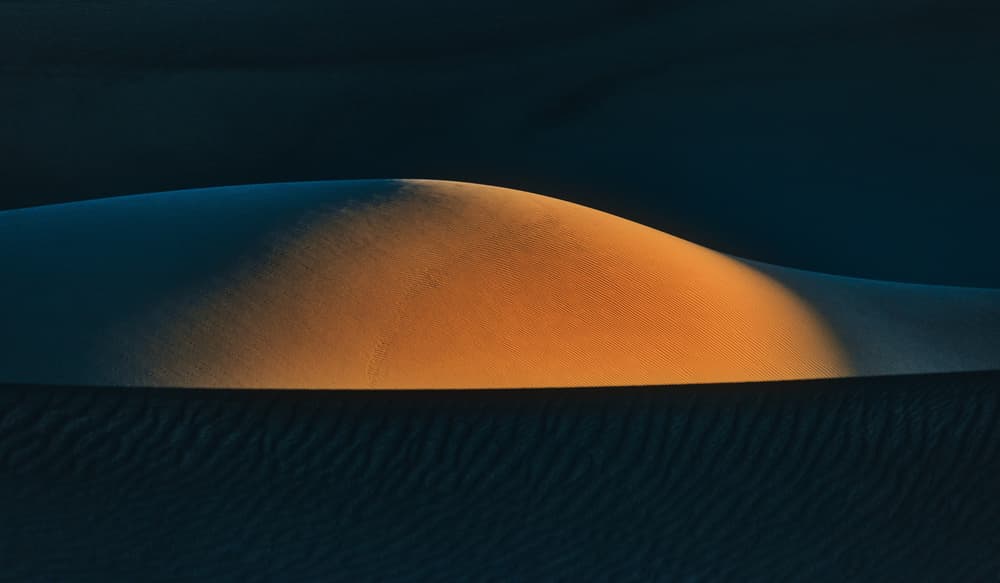 Golden Desert Curve by Babak Mehrafshar — canvas wall art
