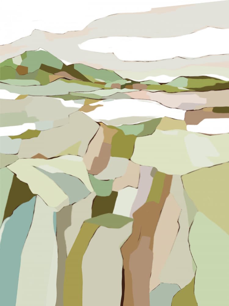 Serene Abstract Landscape by Nikita Jariwala — canvas wall art