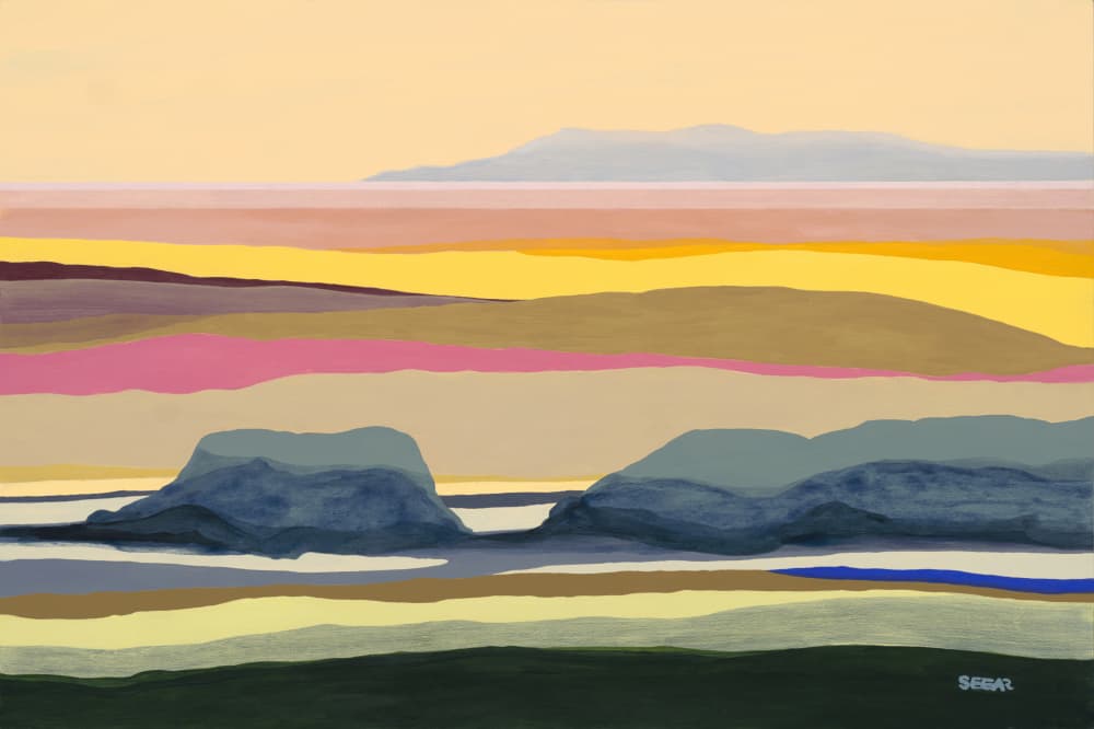 Layered Desert Horizon by Angela Seear — canvas wall art