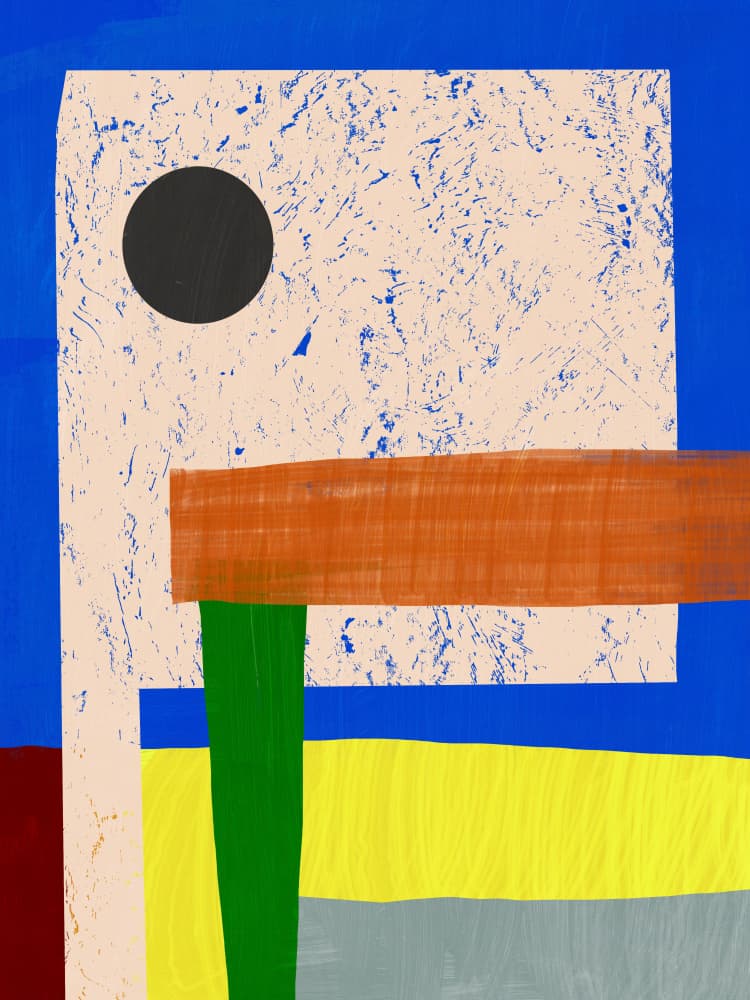 Vibrant Abstract Geometry by Little Dean — canvas wall art