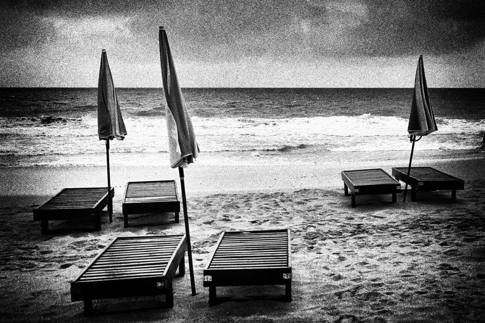 Moody Beach Retreat by Paulo Abrantes — canvas wall art