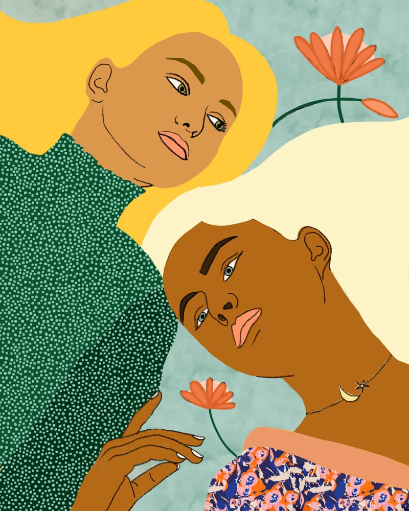 Diverse Women Floral Calm by Uma Gokhale — canvas wall art