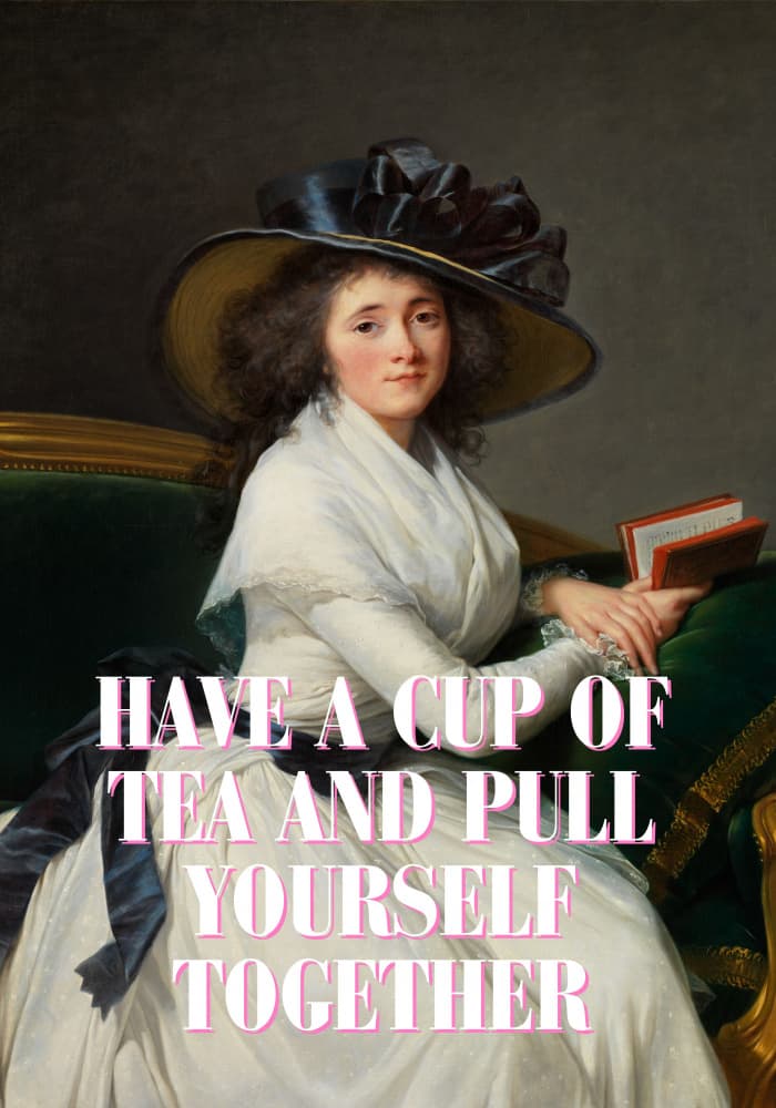 Elegant Lady Tea Quote by Athene Fritsch — canvas wall art