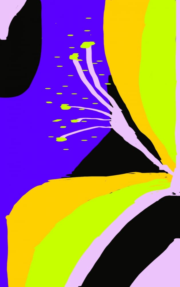 Vibrant Abstract Flow by Olea Huuska — canvas wall art