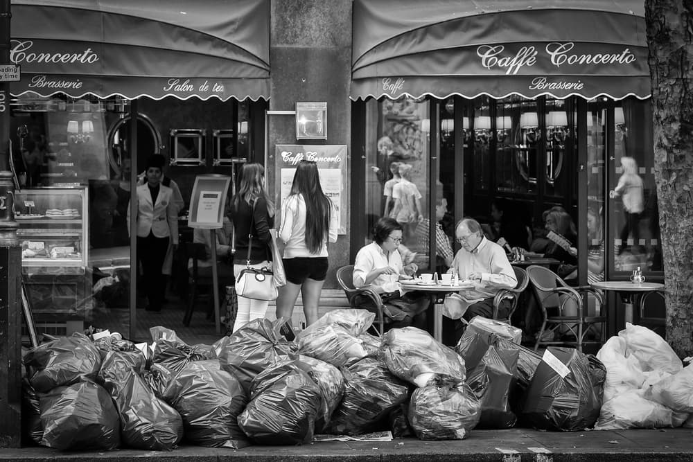 Street Cafe Life by Peter Pfeiffer — canvas wall art