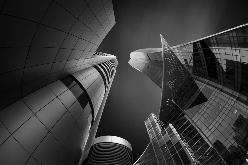 Urban Glass Towers by Ahmed Thabet — canvas wall art