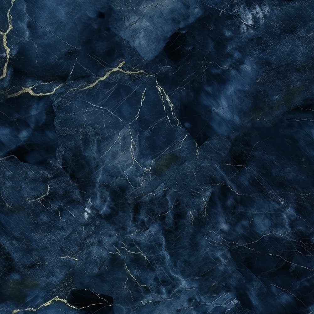 Deep Blue Marble Gold by Bilge Paksoylu — canvas wall art