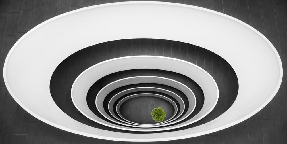 Concentric Green Spiral by Ruth Franke — canvas wall art