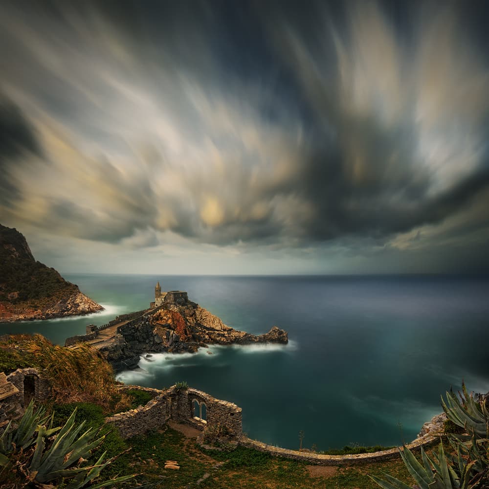 Stormy Coastal Castle by Krzysztof Browko — canvas wall art