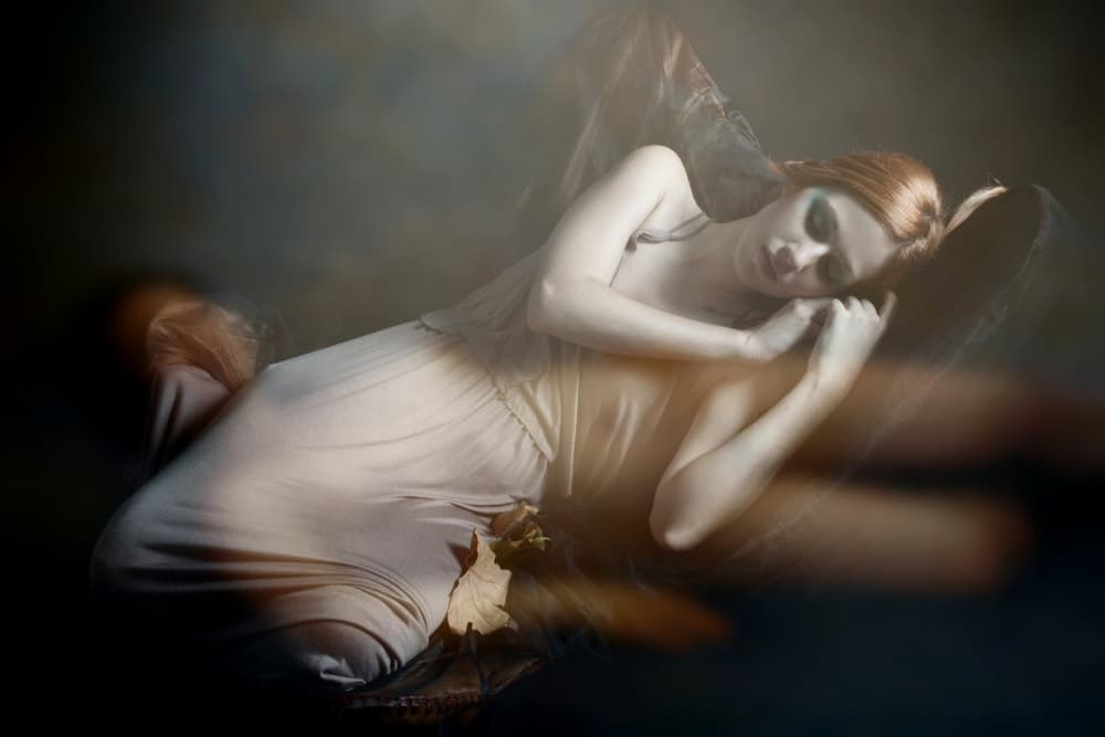 Ethereal Sleeping Woman by Olga Mest — canvas wall art