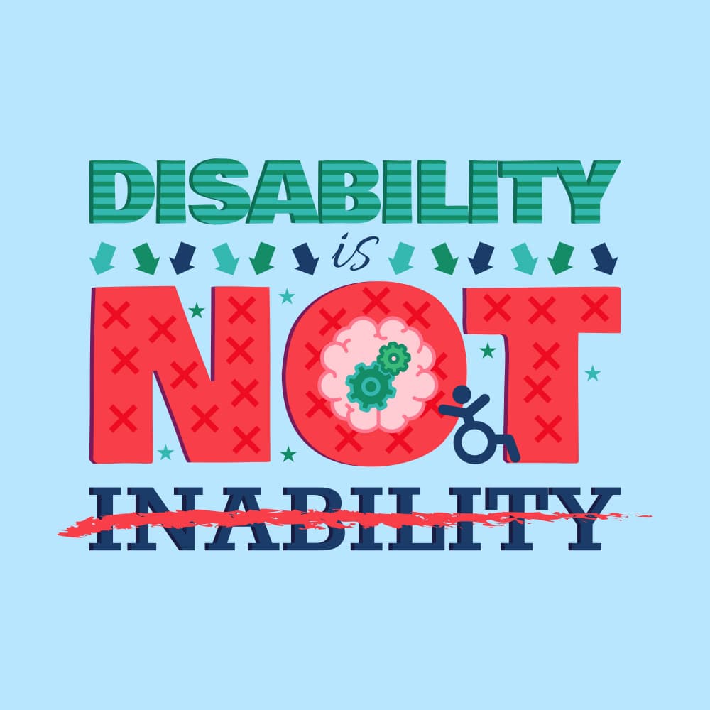 Disability Not Inability by Marika Barsrsind β canvas wall art