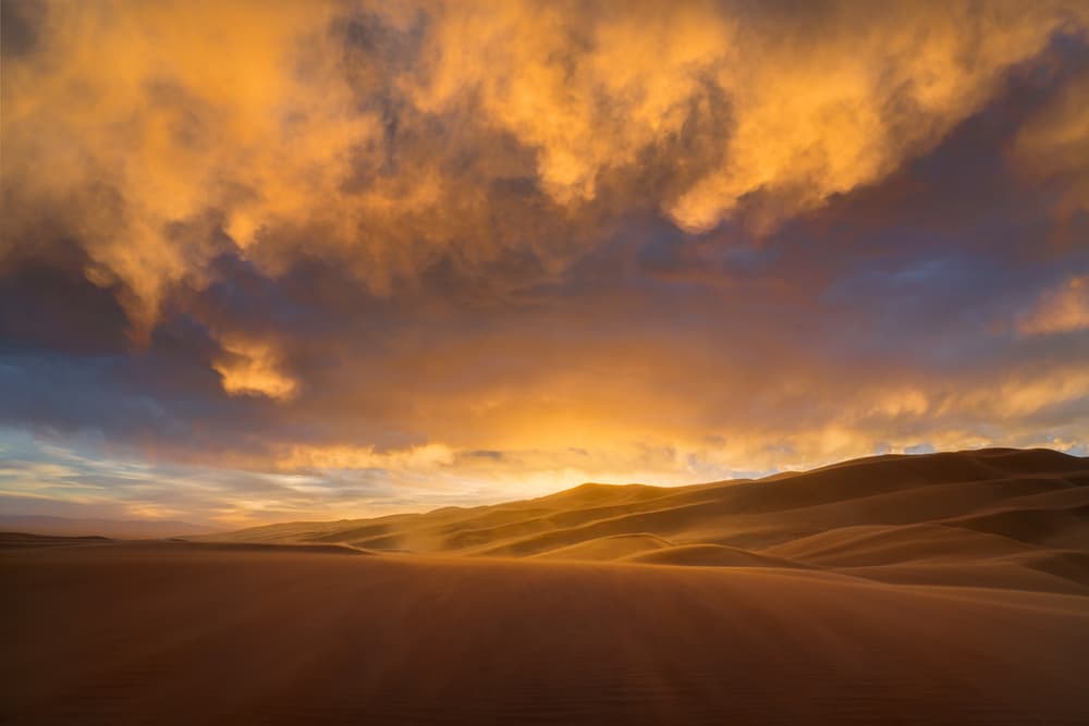 Desert Dunes Golden Sky by John Fan — canvas wall art