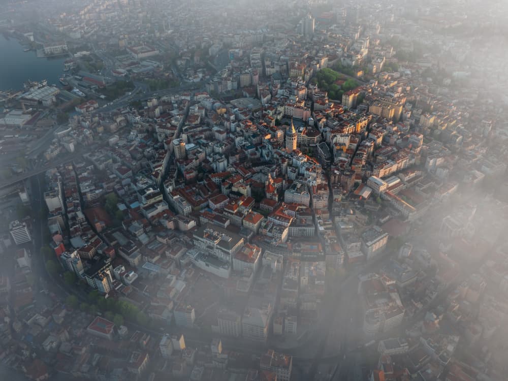 Istanbul Morning Fog by Irene Wu — canvas wall art