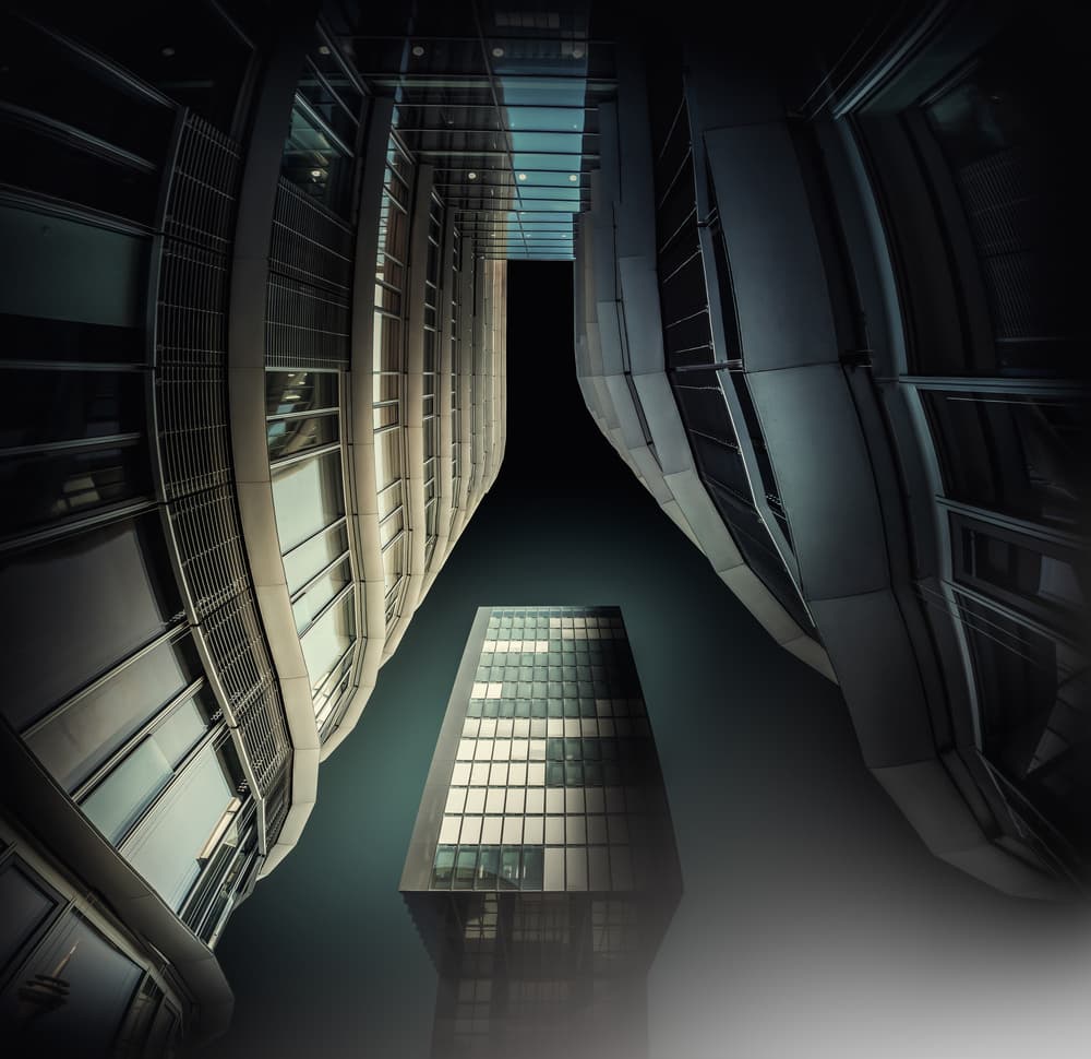 Urban Glass Towers by Jörg Vollrath — canvas wall art