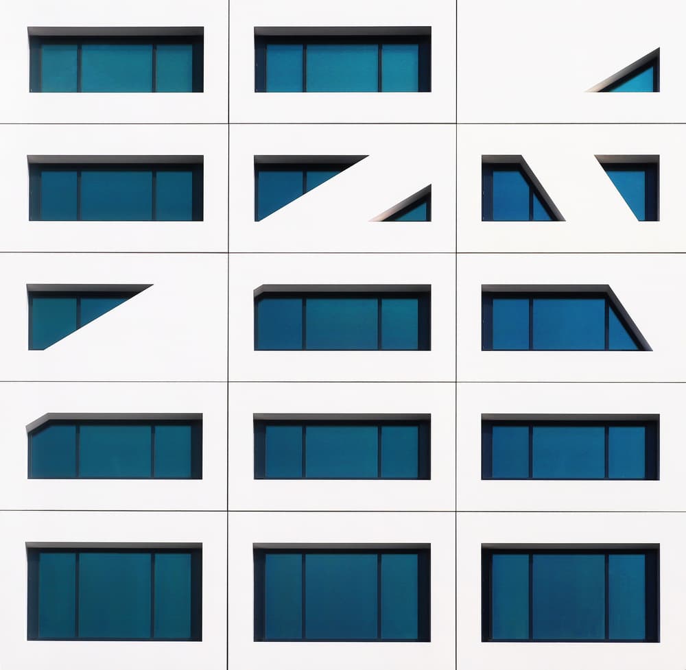 Modern Geometric Windows by Hans-Wolfgang Hawerkamp — canvas wall art