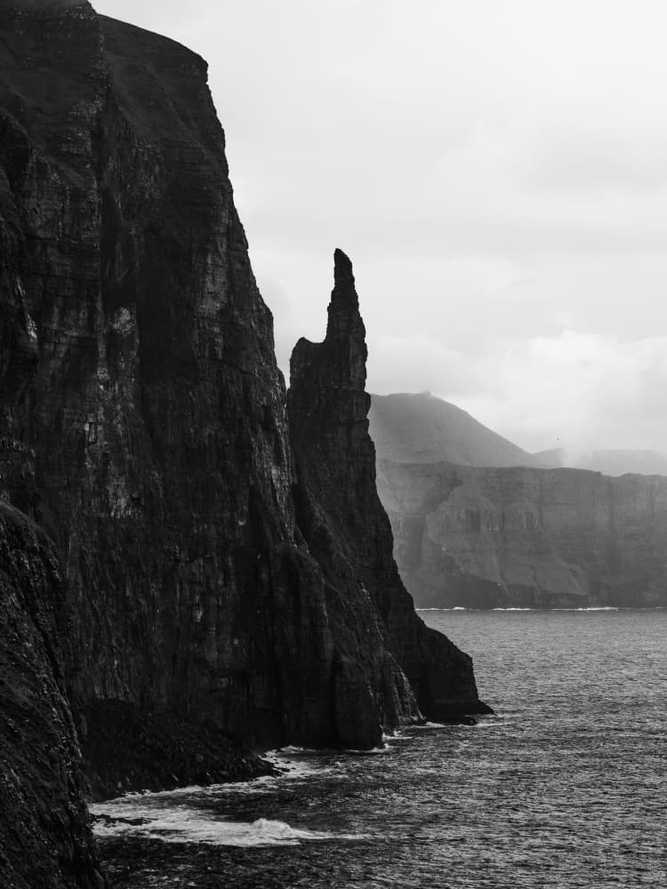 Dramatic Sea Stack Cliffs by Theodor Gerhamn — canvas wall art