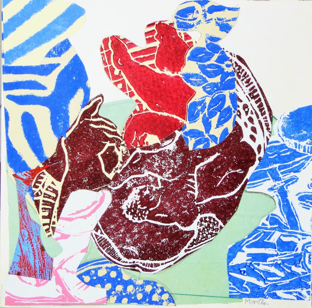 Vibrant Abstract Figures by Pascal Marlin — canvas wall art