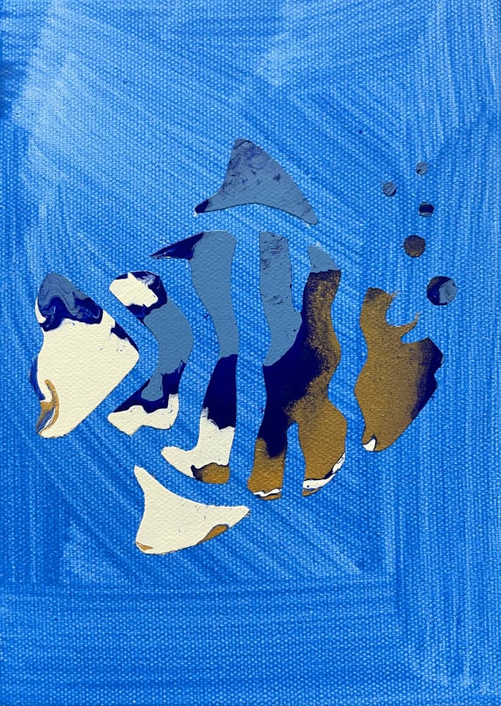 Fluid Ocean Fish by Eleni Pratsi — canvas wall art