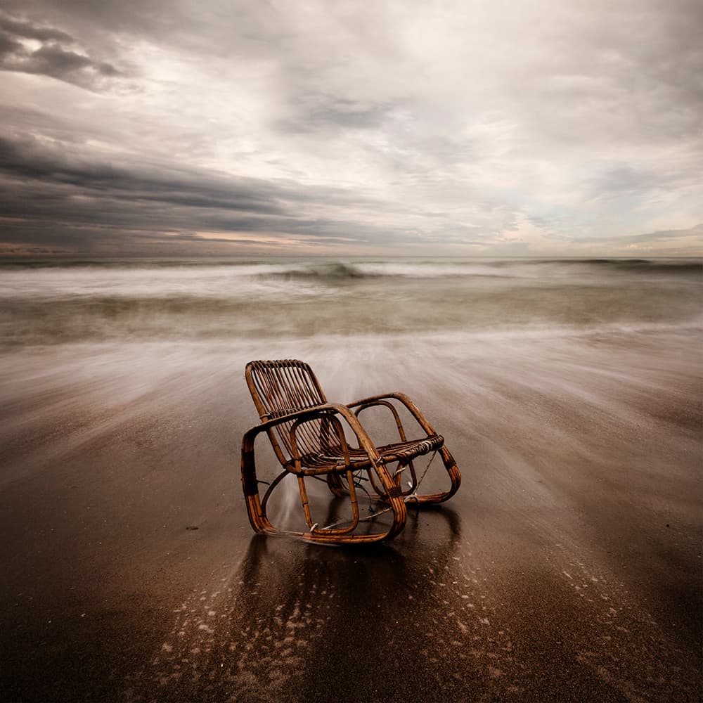 Lonely Beach Chair by Massimo Della Latta — canvas wall art