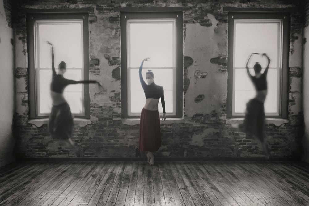 Ballet In Rustic Room by Rob Li — canvas wall art