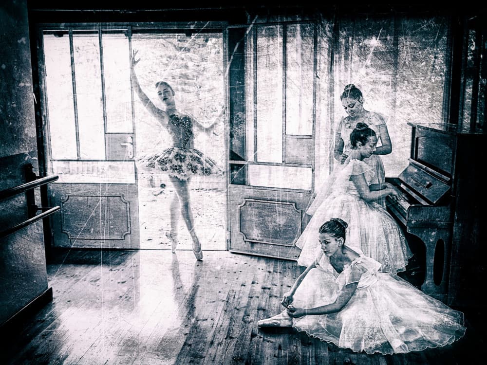 Vintage Ballet Studio by Amnon Eichelberg — canvas wall art
