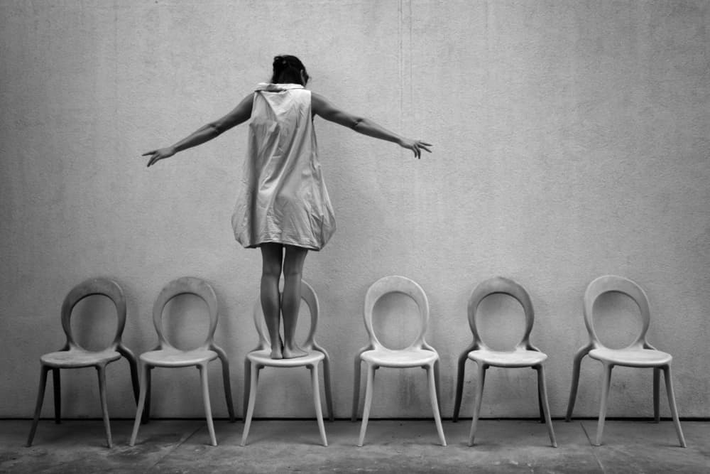 Woman Seeks Balance by Primož Kožuh — canvas wall art