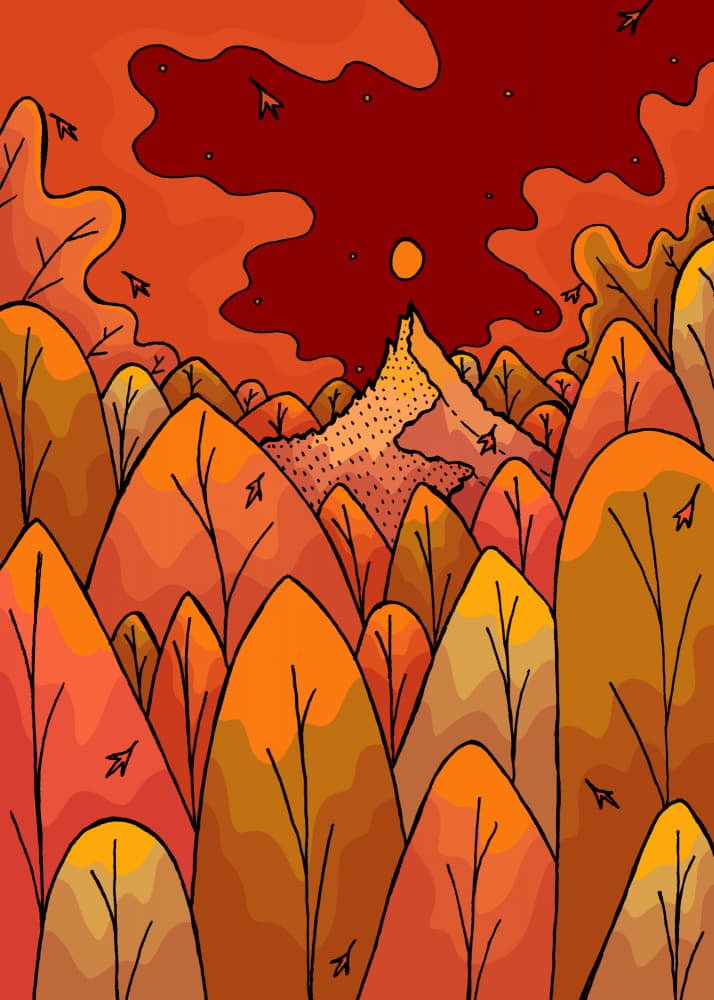 Autumn Mountain Forest by Stephen Wade — canvas wall art