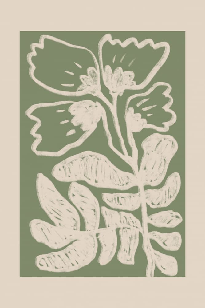 Abstract Sage Botanicals by Melloi Art Prints — canvas wall art