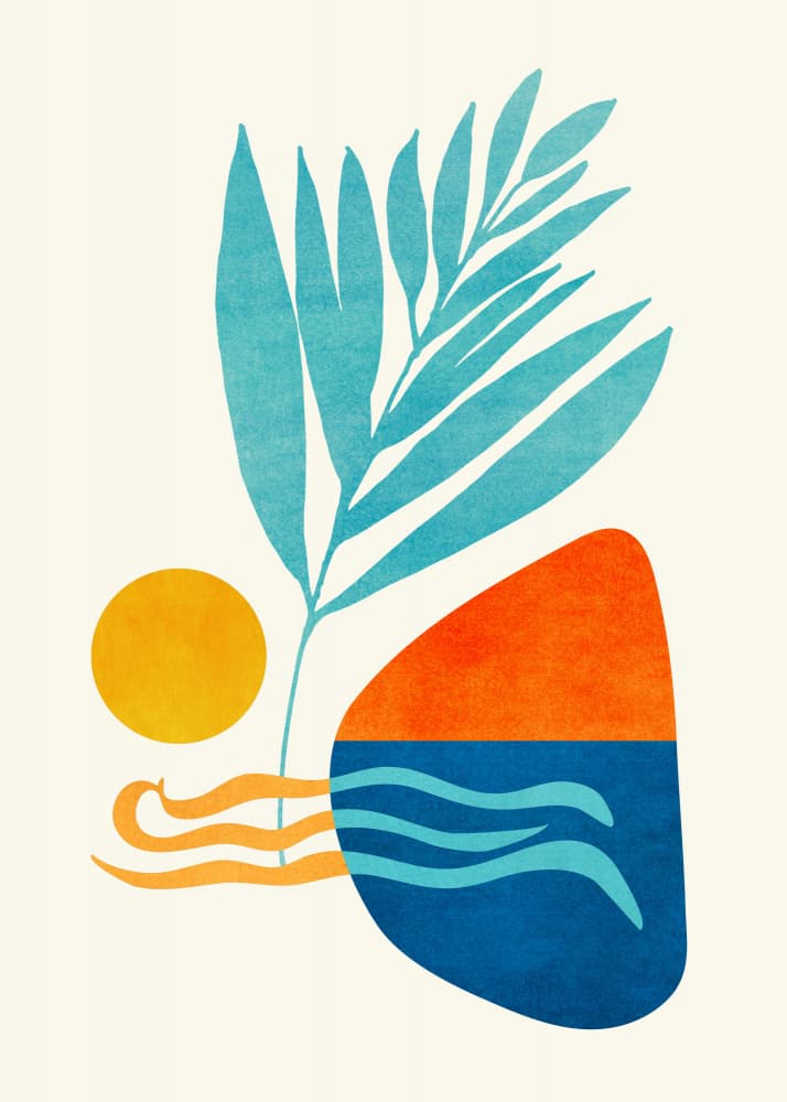 Pop Beach Elements.png by Kristian Gallagher — canvas wall art