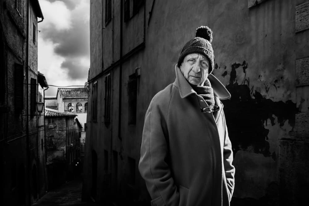 Man in Narrow Alley by Jure Kravanja — canvas wall art