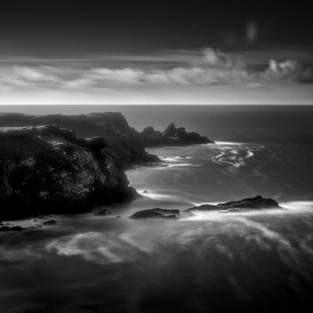 Moody Ocean Cliffs by av peteghium — canvas wall art