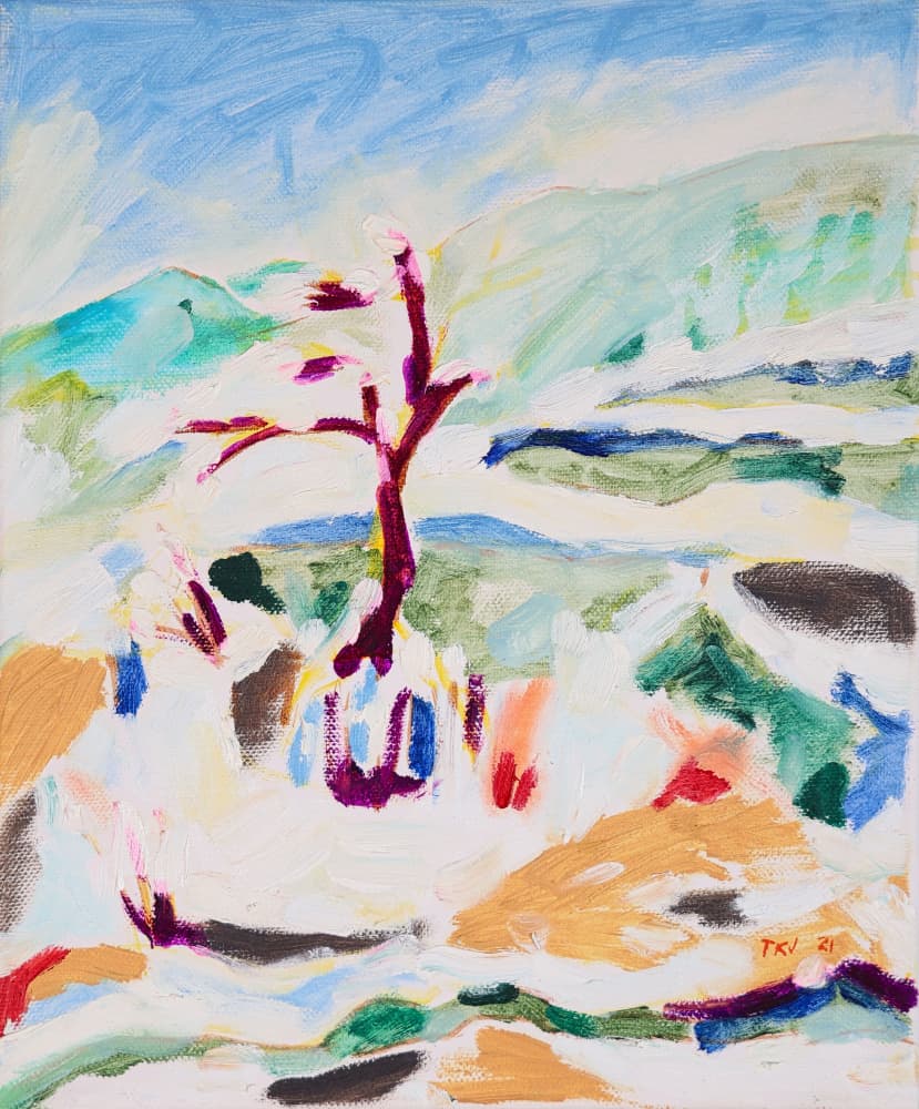 Colorful Tree Landscape by Tamara Jare — canvas wall art
