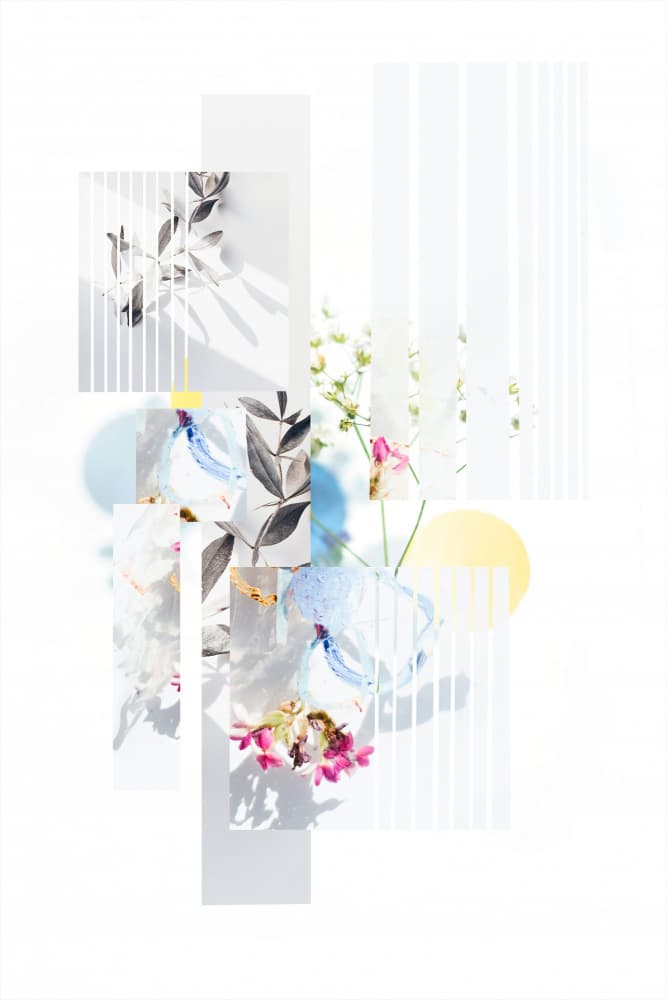 Geometric Floral Shadows by Pelin Atilla — canvas wall art
