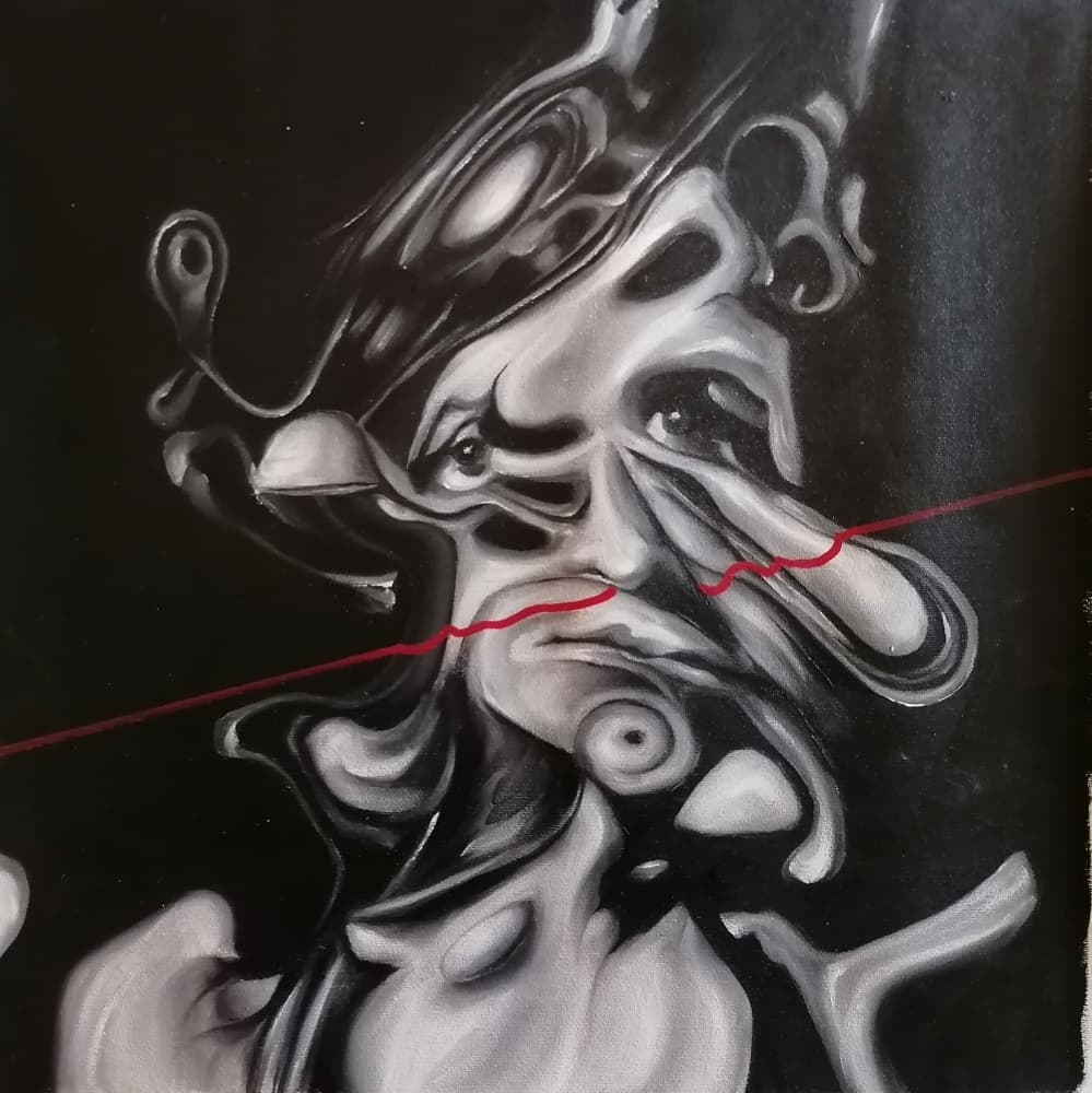 Dark Surreal Portrait by Stefano Mazzolini — canvas wall art