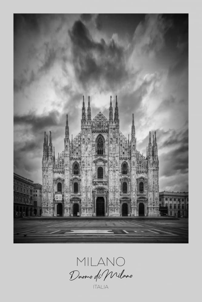 Dramatic Milan Duomo by Melanie Viola — canvas wall art