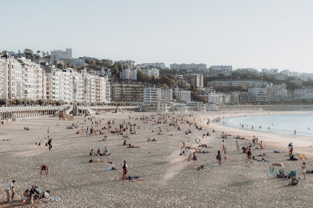 Lively City Beach by Aimee Giles — canvas wall art