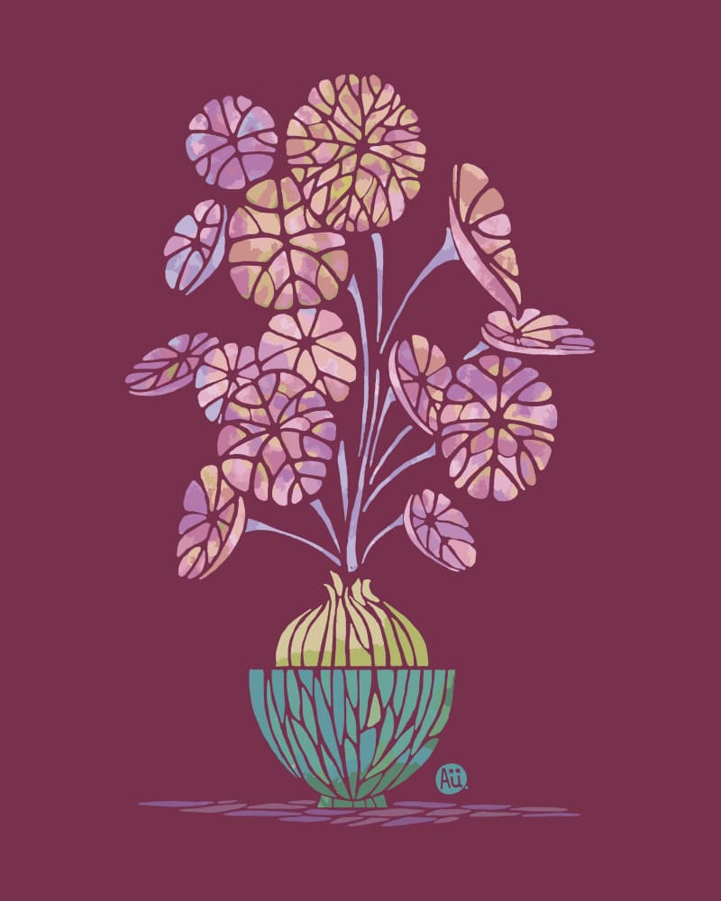 Colorful Potted Botanical by Aia Ueno — canvas wall art