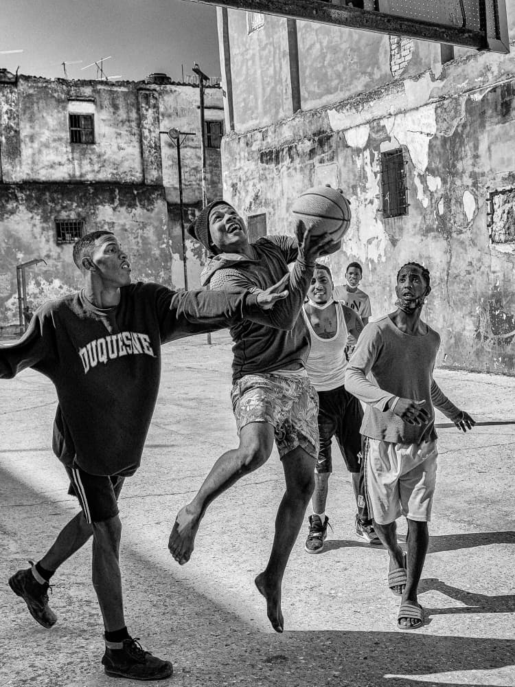 Street Basketball Game by Andy Bauer — canvas wall art