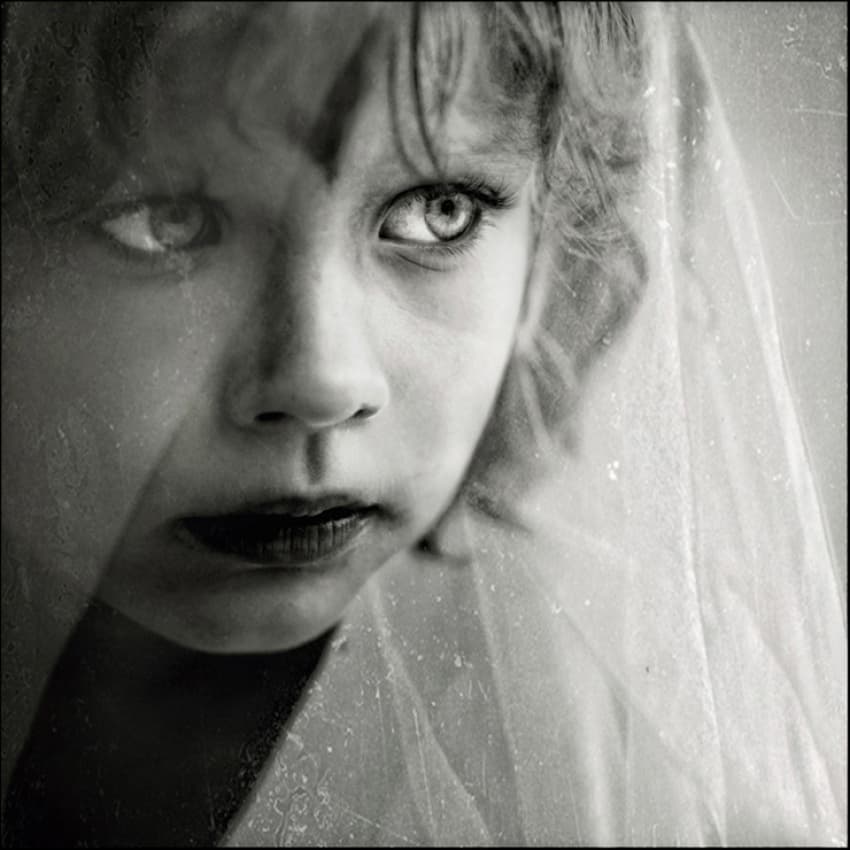 Ethereal Child Gaze by ambra — canvas wall art
