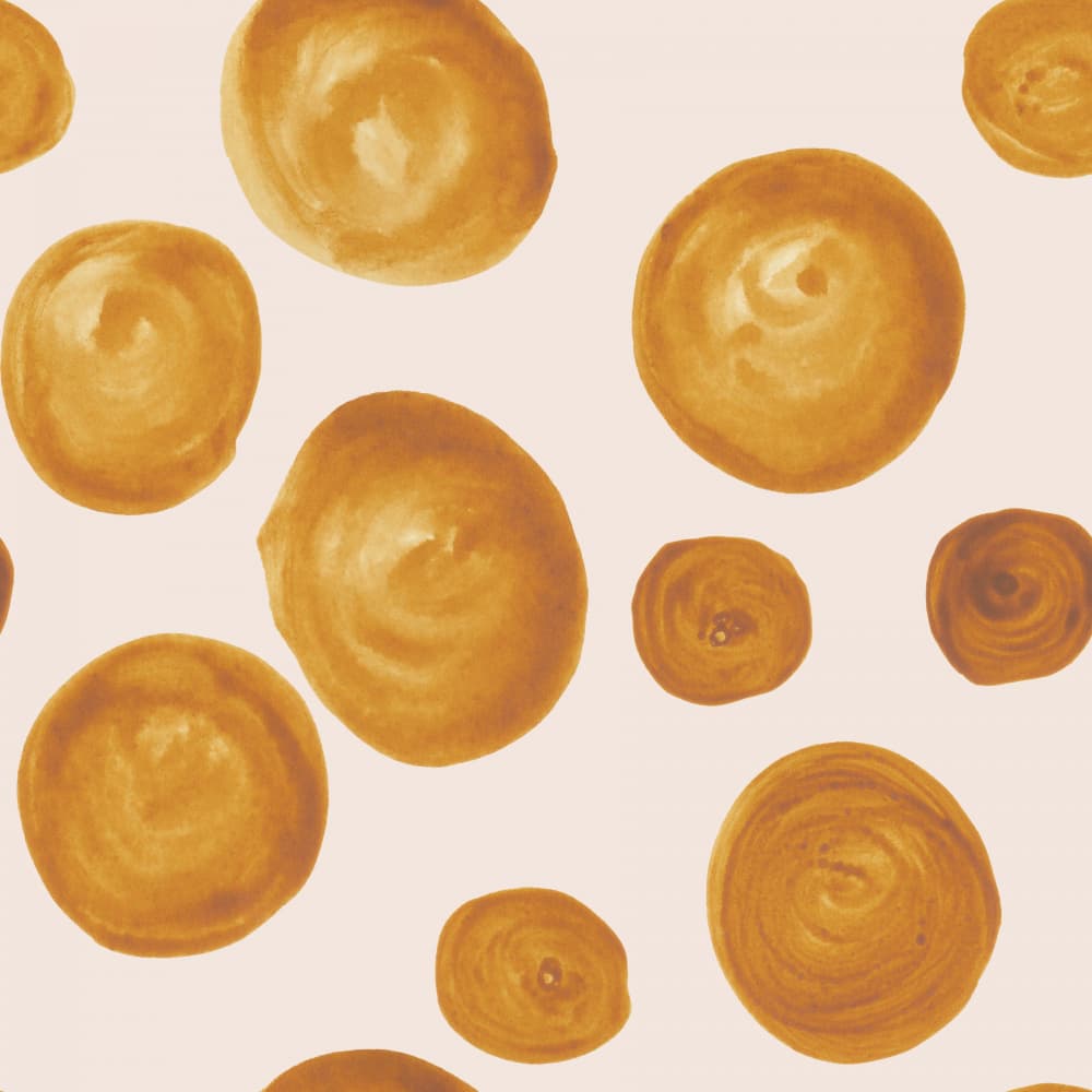 Golden Organic Shapes by Irene Demetri — canvas wall art