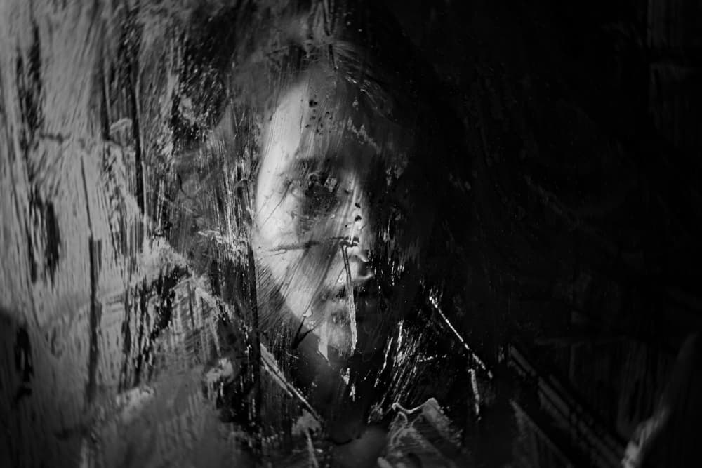 Mysterious Smudged Face by Bogdan Bouşcă — canvas wall art
