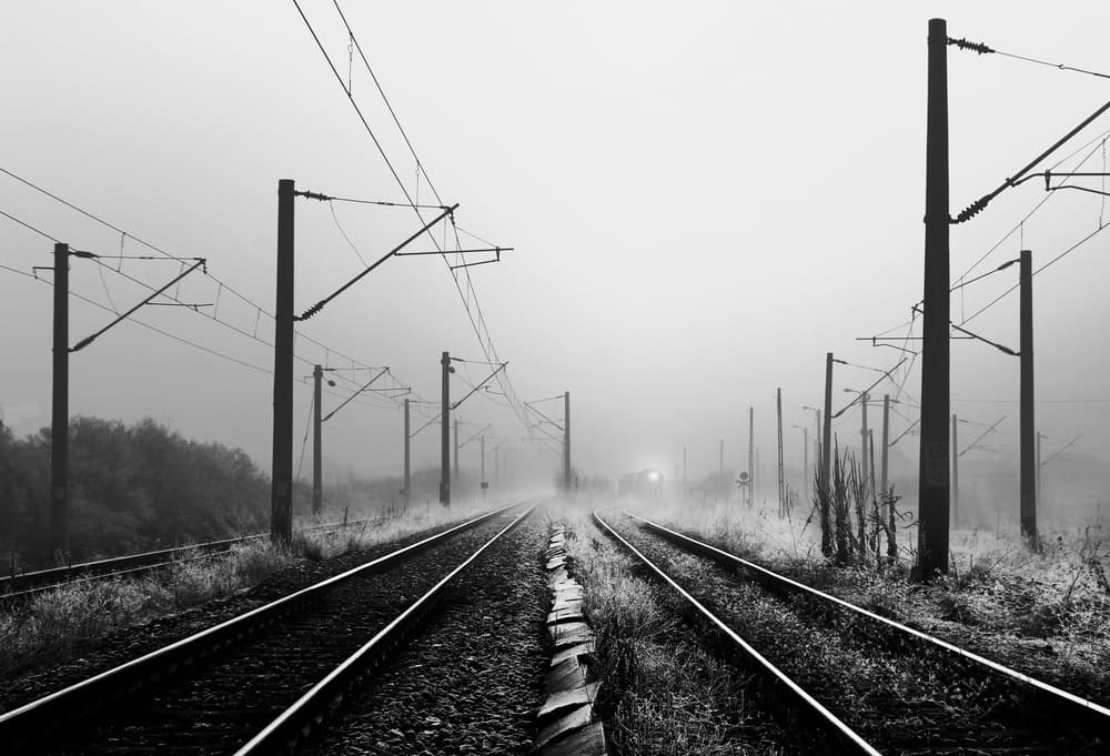 Foggy Railway Journey by Catalin Alexandru — canvas wall art