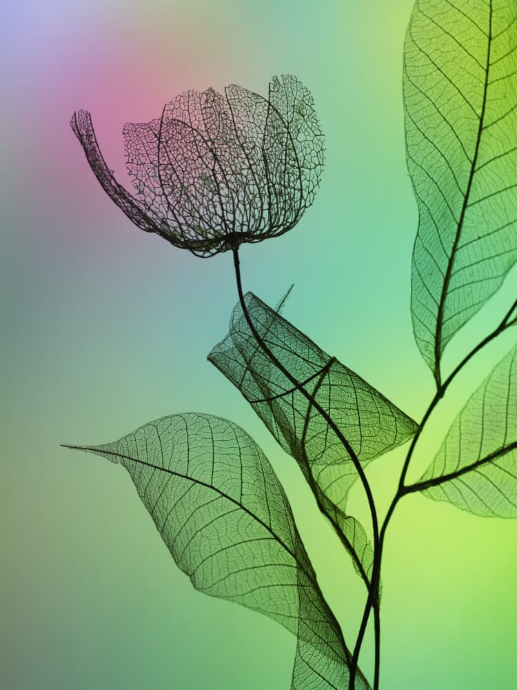Delicate Skeleton Flower by Shihya Kowatari — canvas wall art