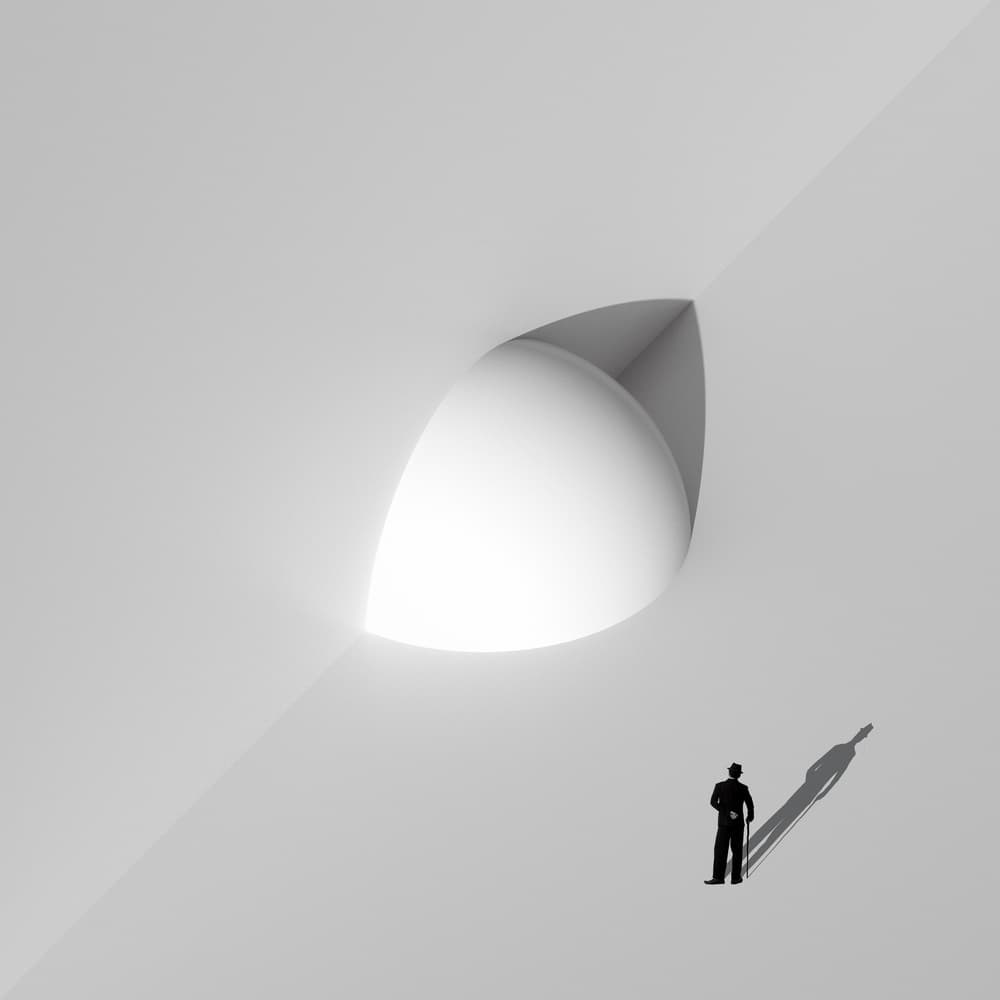 Man in Geometric Light by Antonyus Bunjamin (Abe) — canvas wall art