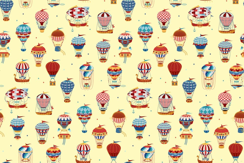 Whimsical Hot Air Balloons by Sue Skellern — canvas wall art