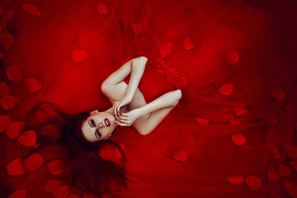 Crimson Petal Dream by Ruslan Bolgov — canvas wall art
