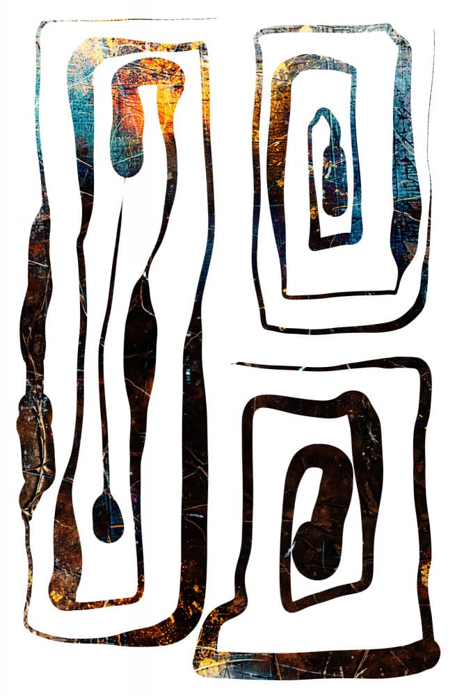 Abstract Textured Shapes by Rafal Kulik — canvas wall art