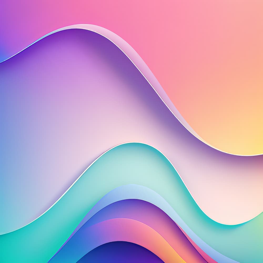 Pastel Layered Waves by Bilge Paksoylu — canvas wall art