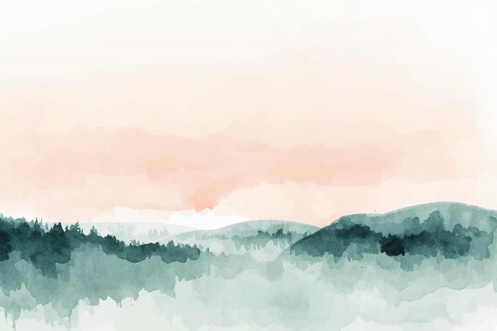Dreamy Mountain Landscape by Ohkimiko — canvas wall art